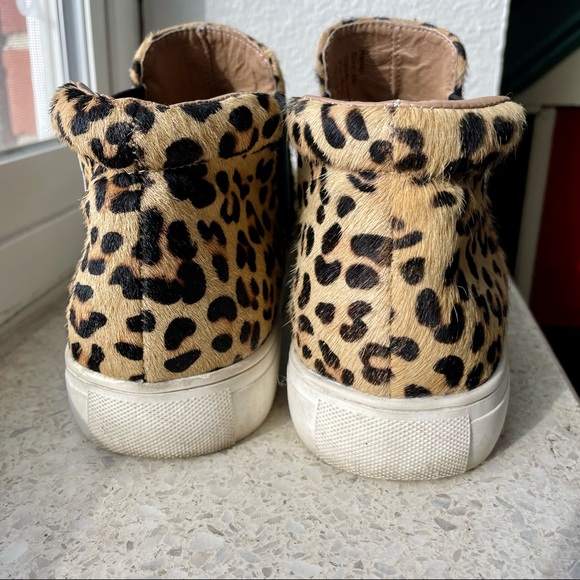 Coconuts by Matisse Sz 8 Calf Hair Brown Animal Print Harlan Hi Top Sneaker Shoe - Picture 10 of 15